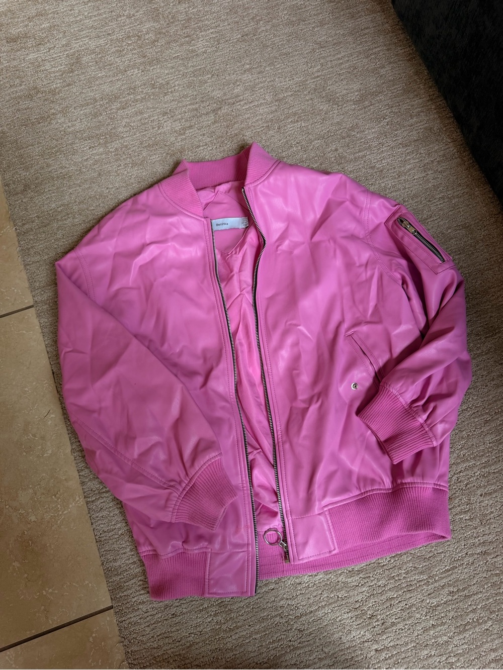 ASOS Bright Pink Bomber Jacket
